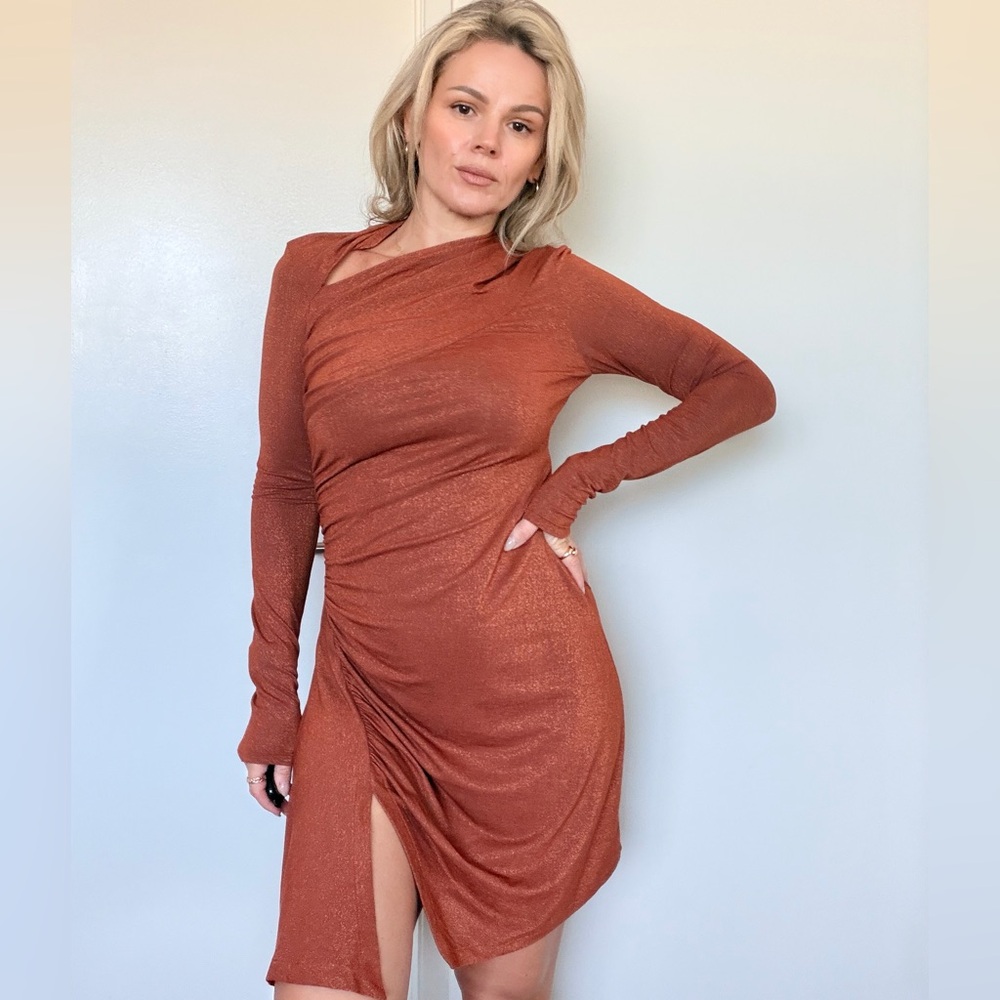 Enza Costa Matte Jersey Slash Dress